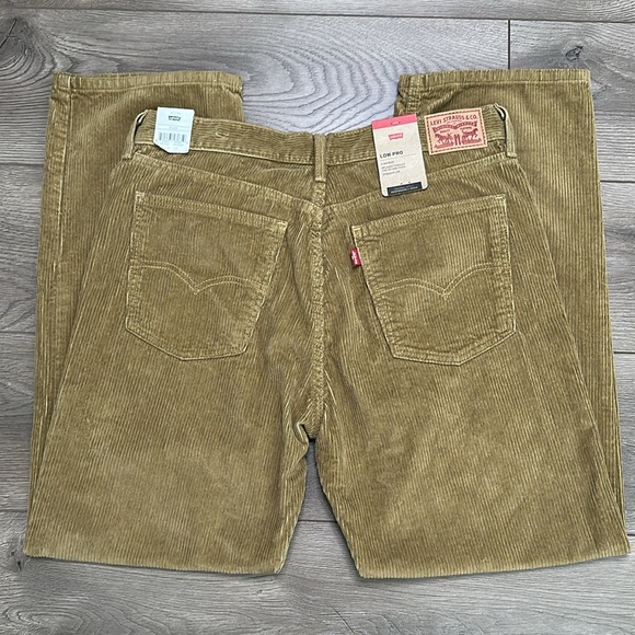 Levi's Low Pro Mid Rise Relaxed‎ Straight Corduroy Jeans Size 31 - Picture 5 of 13